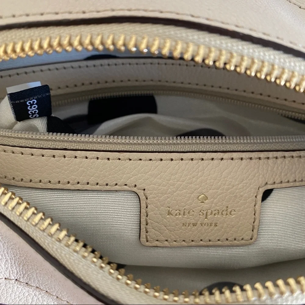 Kate spade beige chain strap leather bag